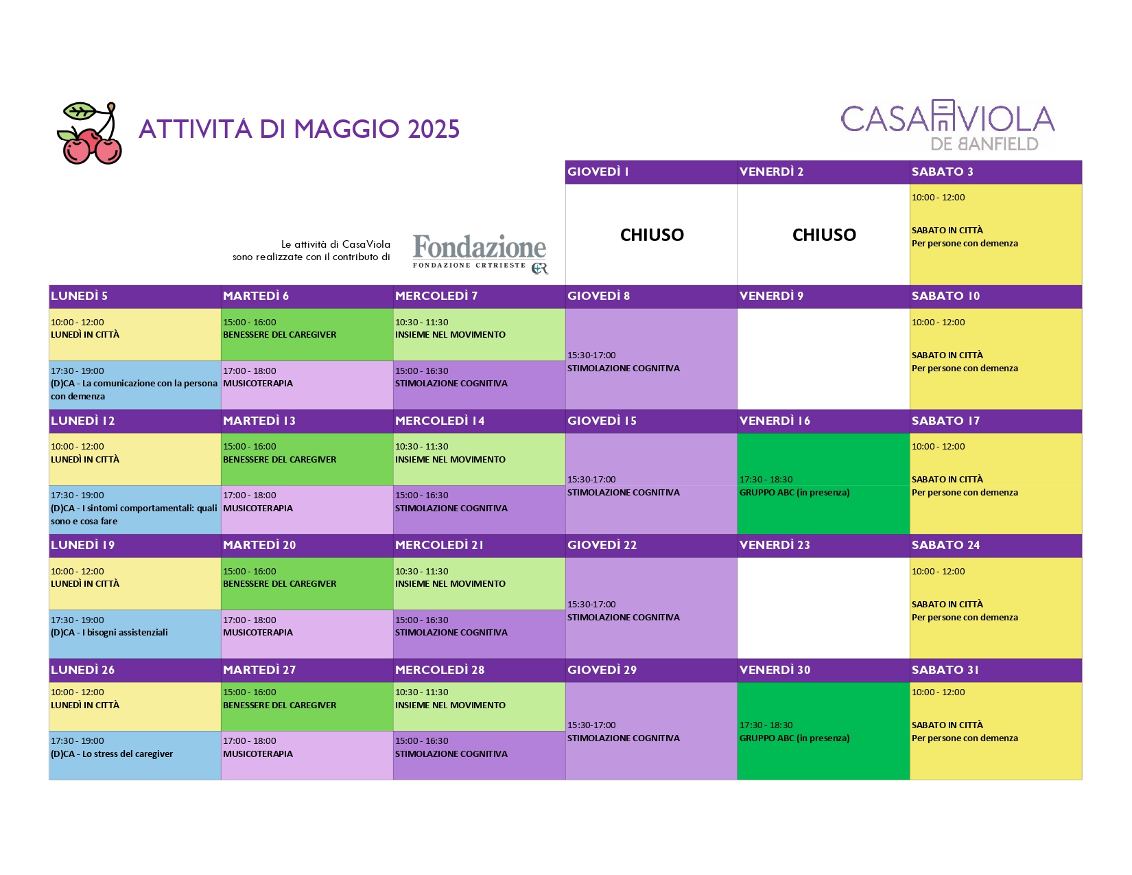 05 calendario Maggio 2025_Calendario Attività per i caregiver e i loro familiari dicembre 2023