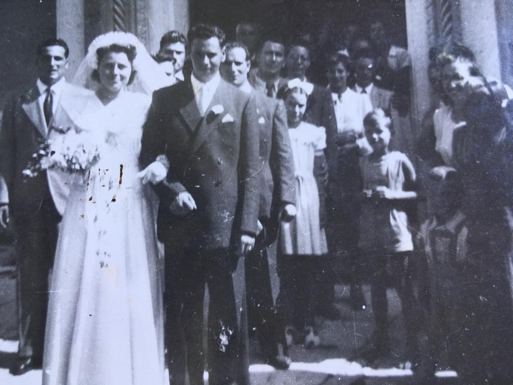 La foto di un matrimonio per un'elargizione in memoria